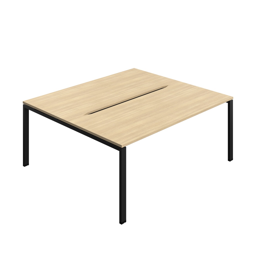 Synergy|2P Bench Desk|Cut Out|Goal Post|1800X800|Nova Oak-Black