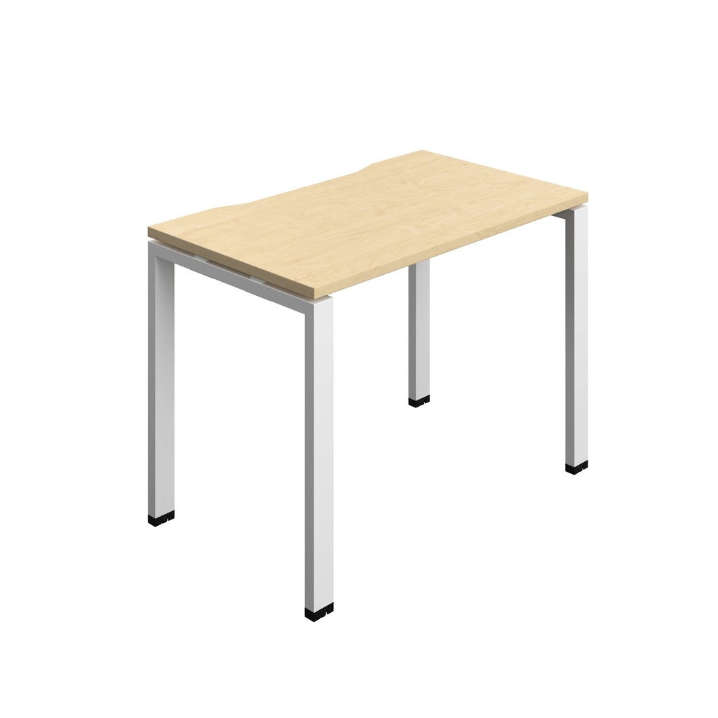Synergy Bench With Cut Out: 1 Person (Fsc) | Goal Post Leg | 1000 X 600 | Maple/White