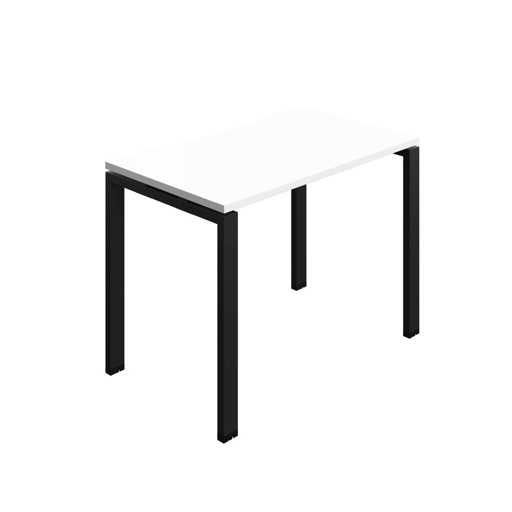 Synergy Bench With Cut Out: 1 Person (Fsc) | Goal Post Leg | 1000 X 600 | White/Black