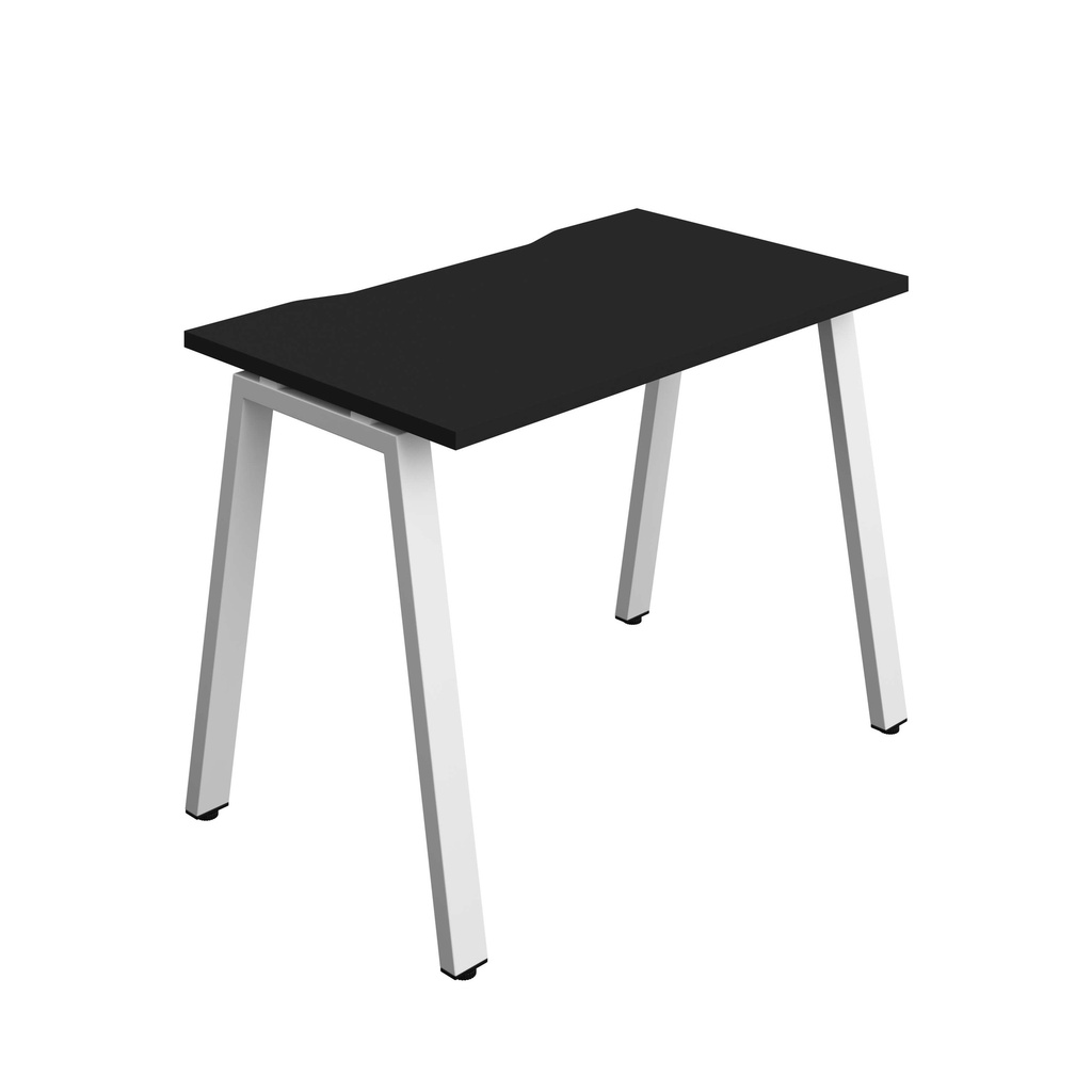 Synergy Bench With Cut Out: 1 Person (Fsc) | A-Frame Leg | 1000 X 700 | Black/White