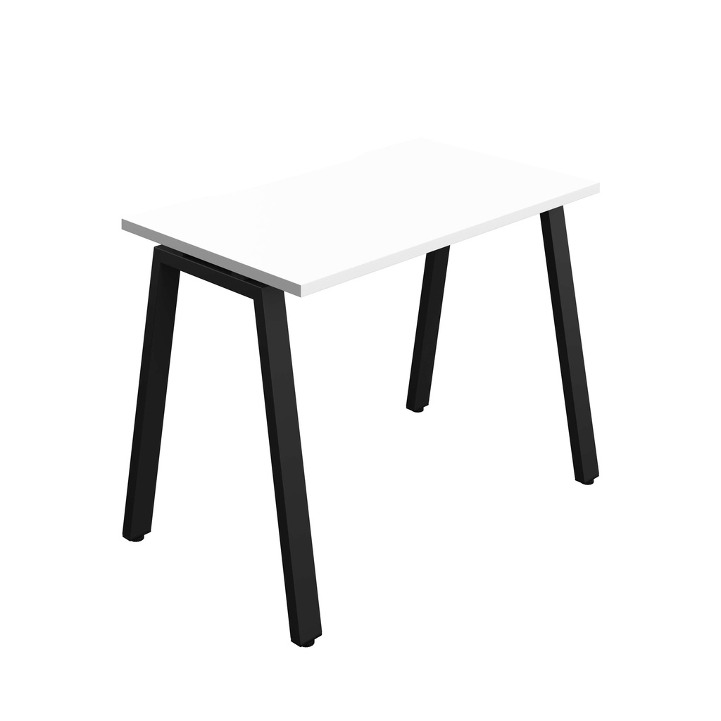 Synergy Bench With Cut Out: 1 Person (Fsc) | A-Frame Leg | 1000 X 700 | White/Black