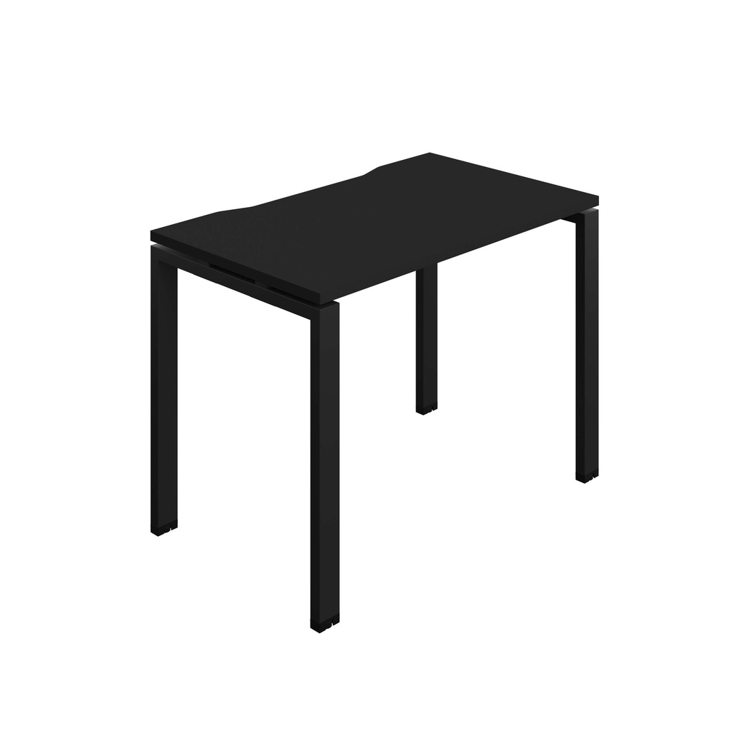 Synergy Bench With Cut Out: 1 Person (Fsc) | Goal Post Leg | 1000 X 700 | Black/Black