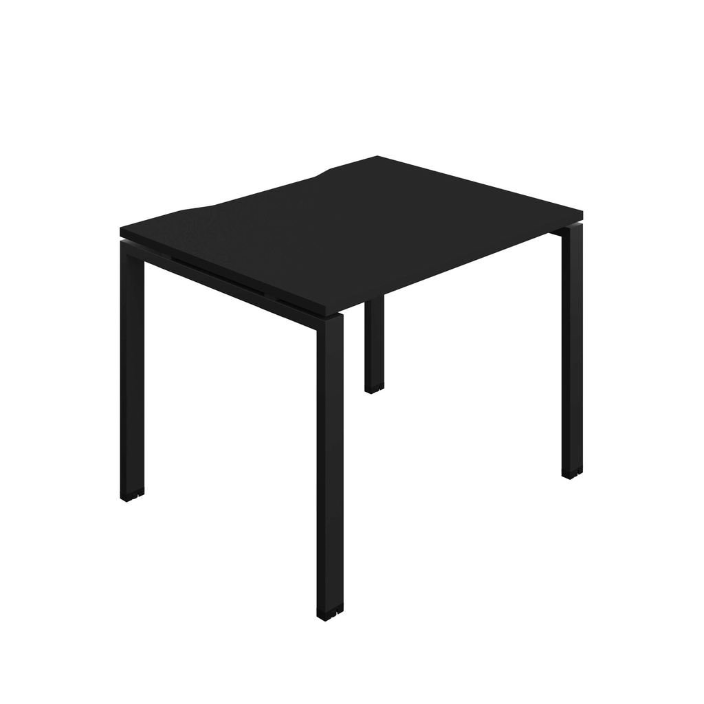 Synergy Bench With Cut Out: 1 Person (Fsc) | Goal Post Leg | 1000 X 800 | Black/Black
