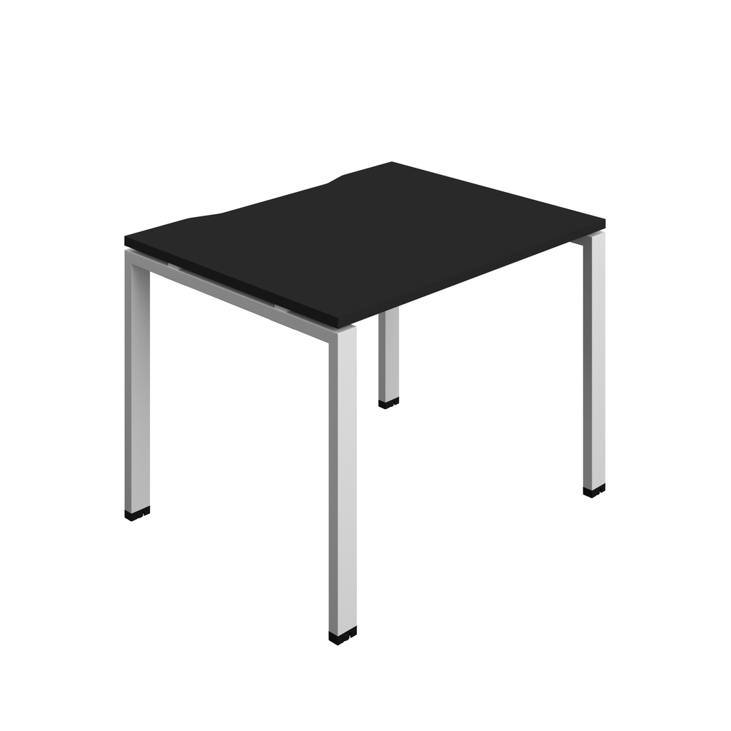 Synergy|1P Bench Desk|Cut Out|Goal Post|1000X800|Black-Silver