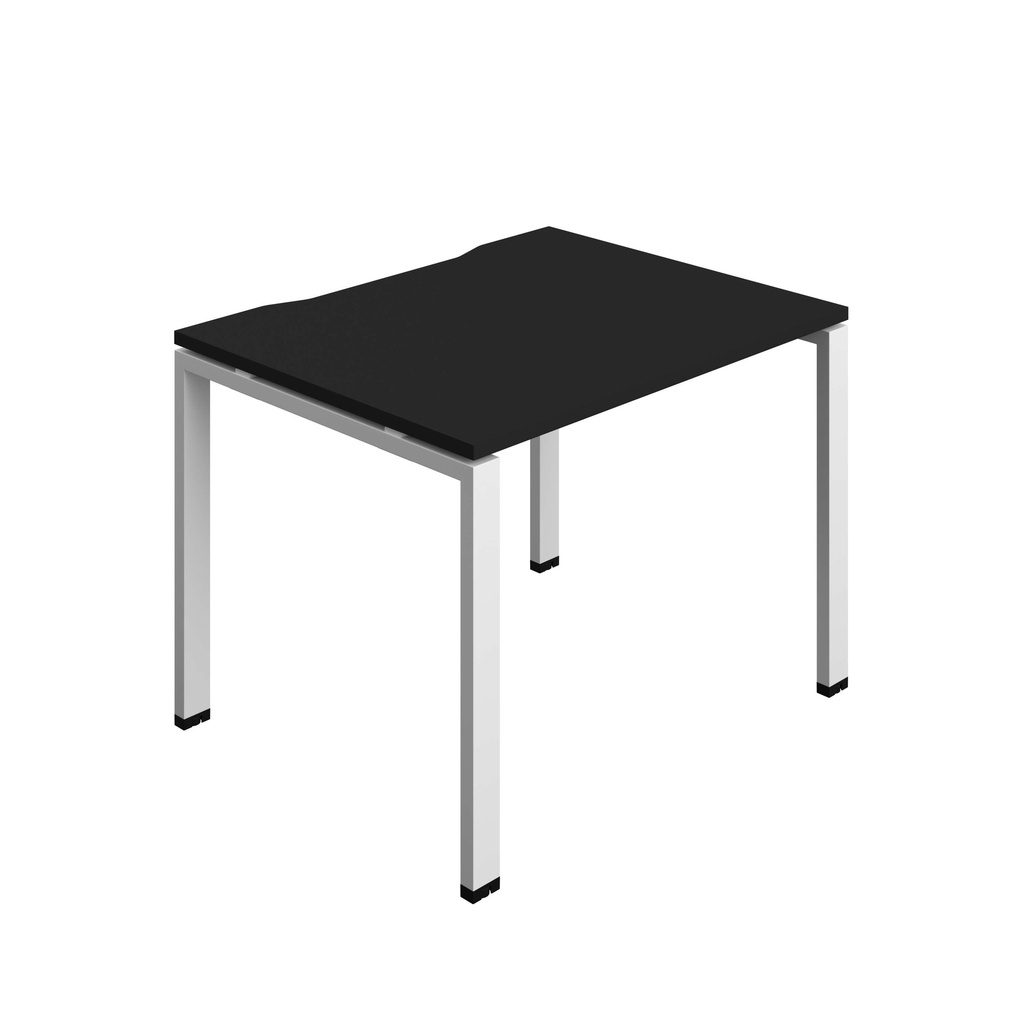 Synergy Bench With Cut Out: 1 Person (Fsc) | Goal Post Leg | 1000 X 800 | Black/White