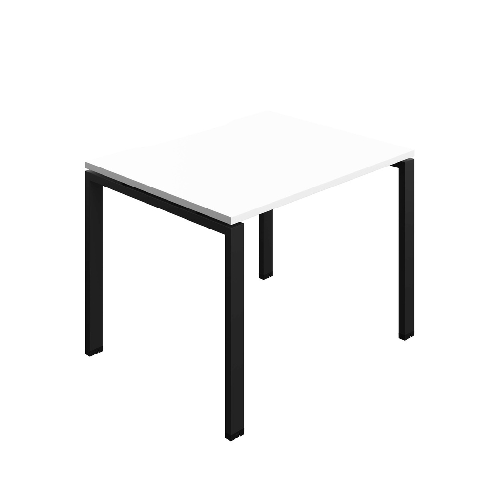 Synergy Bench With Cut Out: 1 Person (Fsc) | Goal Post Leg | 1000 X 800 | White/Black