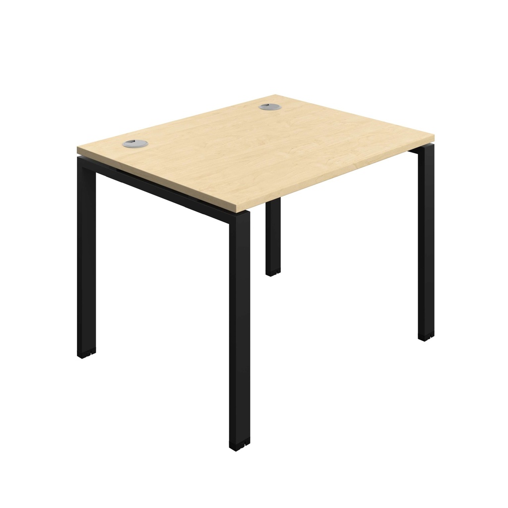 Synergy Bench With Cable Ports: 1 Person (Fsc) | Goal Post Leg | 1000 X 800 | Maple/Black