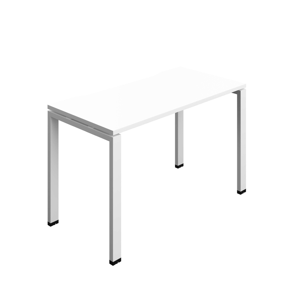 Synergy Bench With Cut Out: 1 Person (Fsc) | Goal Post Leg | 1200 X 600 | White/White