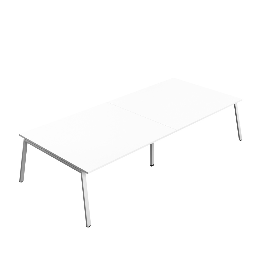 Synergy|Meeting Table|A-Frame|3600X1600|White-Silver