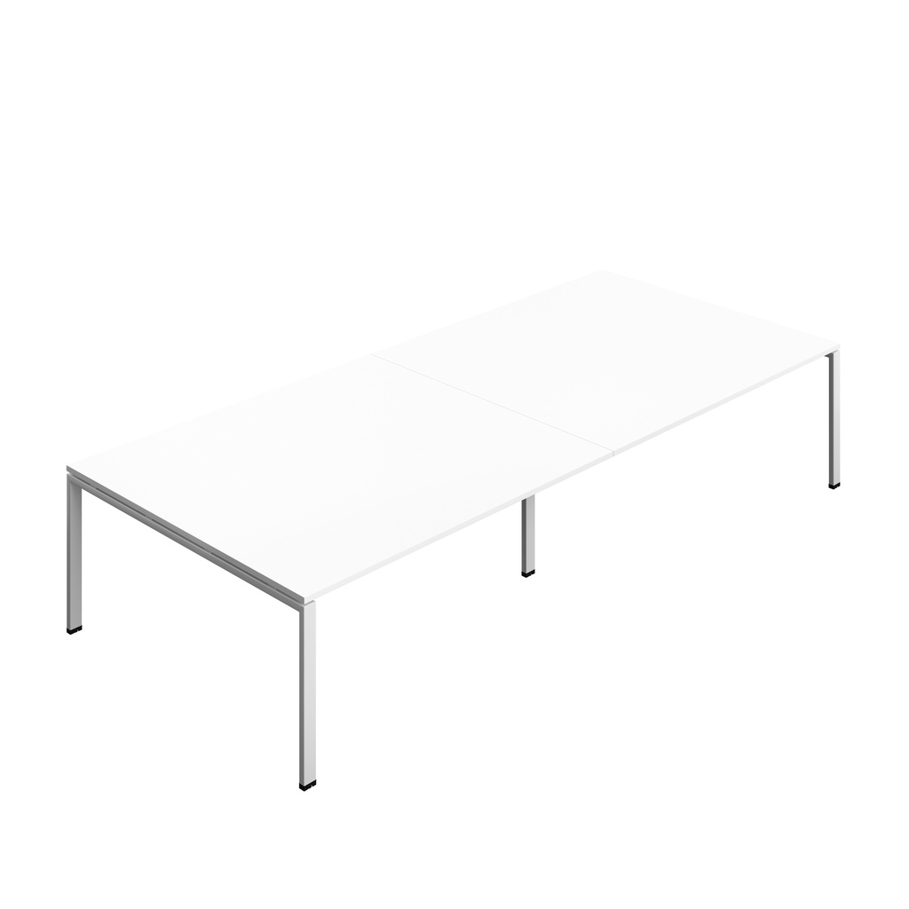 Synergy|Meeting Table|Goal Post|3600X1600|White-Silver