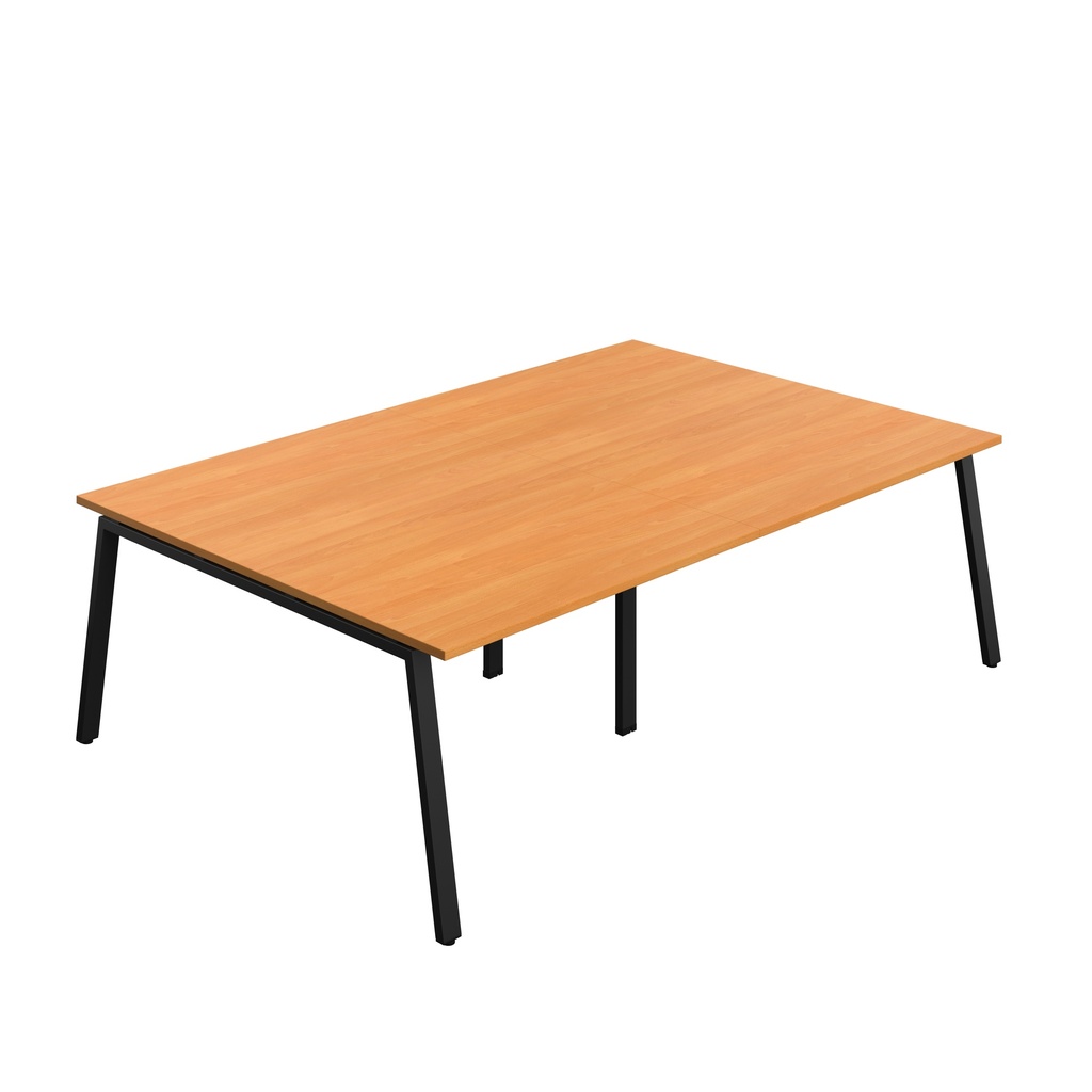 Synergy|Meeting Table|A-Frame|2400X1600|Beech-Black