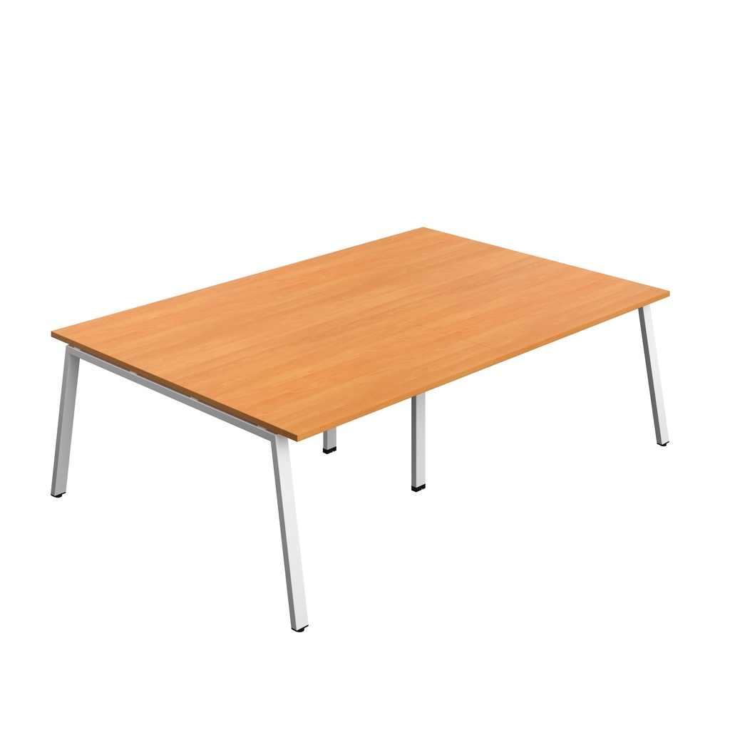 Synergy|Meeting Table|A-Frame|2400X1600|Beech-White