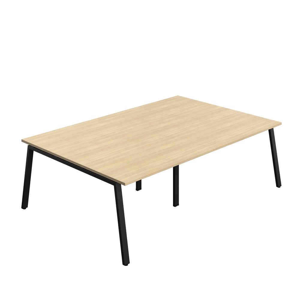 Synergy|Meeting Table|A-Frame|2400X1600|Nova Oak-Black