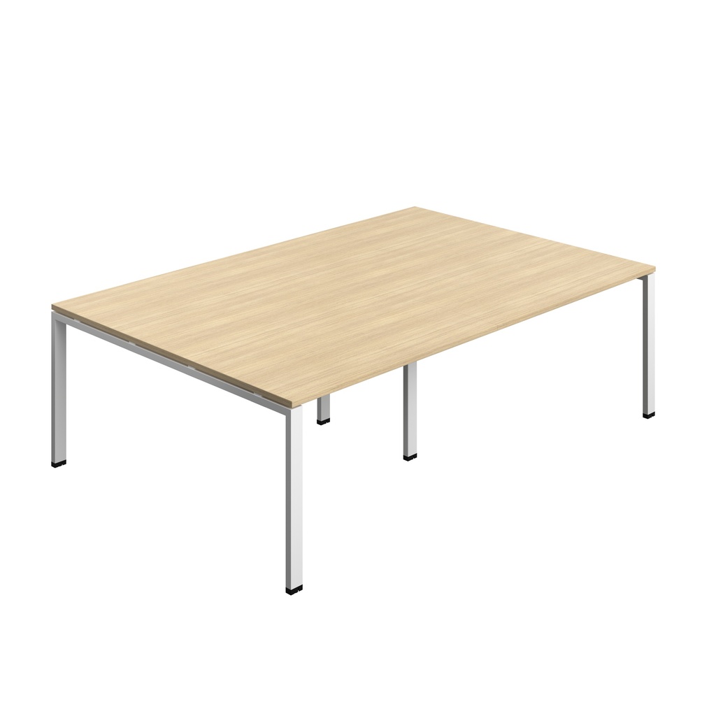 Synergy|Meeting Table|Goal Post|2400X1600|Nova Oak-White