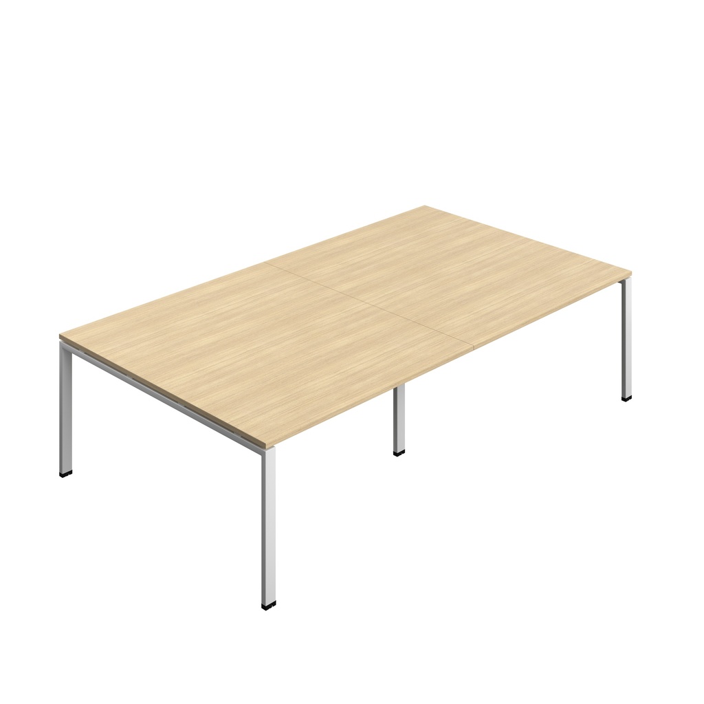Synergy|Meeting Table|Goal Post|2800X1600|Nova Oak-Silver