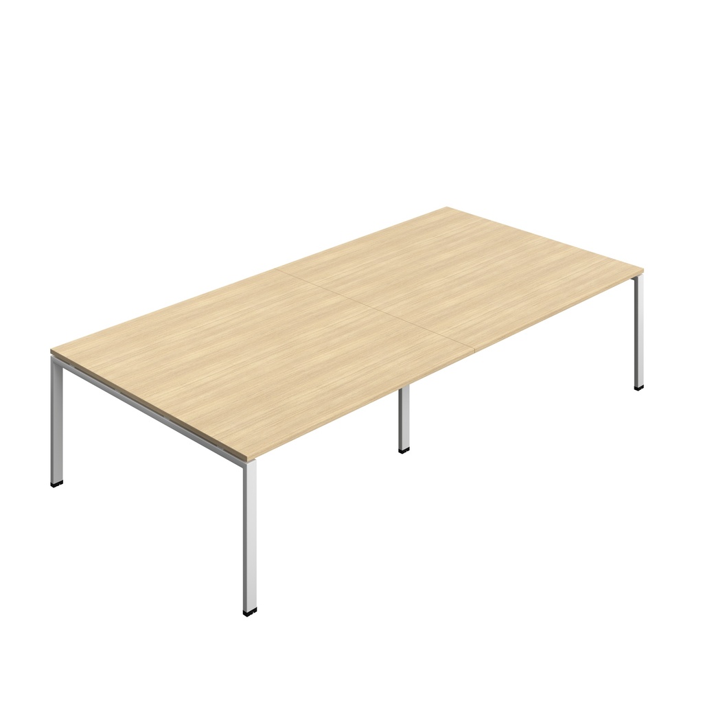 Synergy|Meeting Table|Goal Post|3200X1600|Nova Oak-Silver