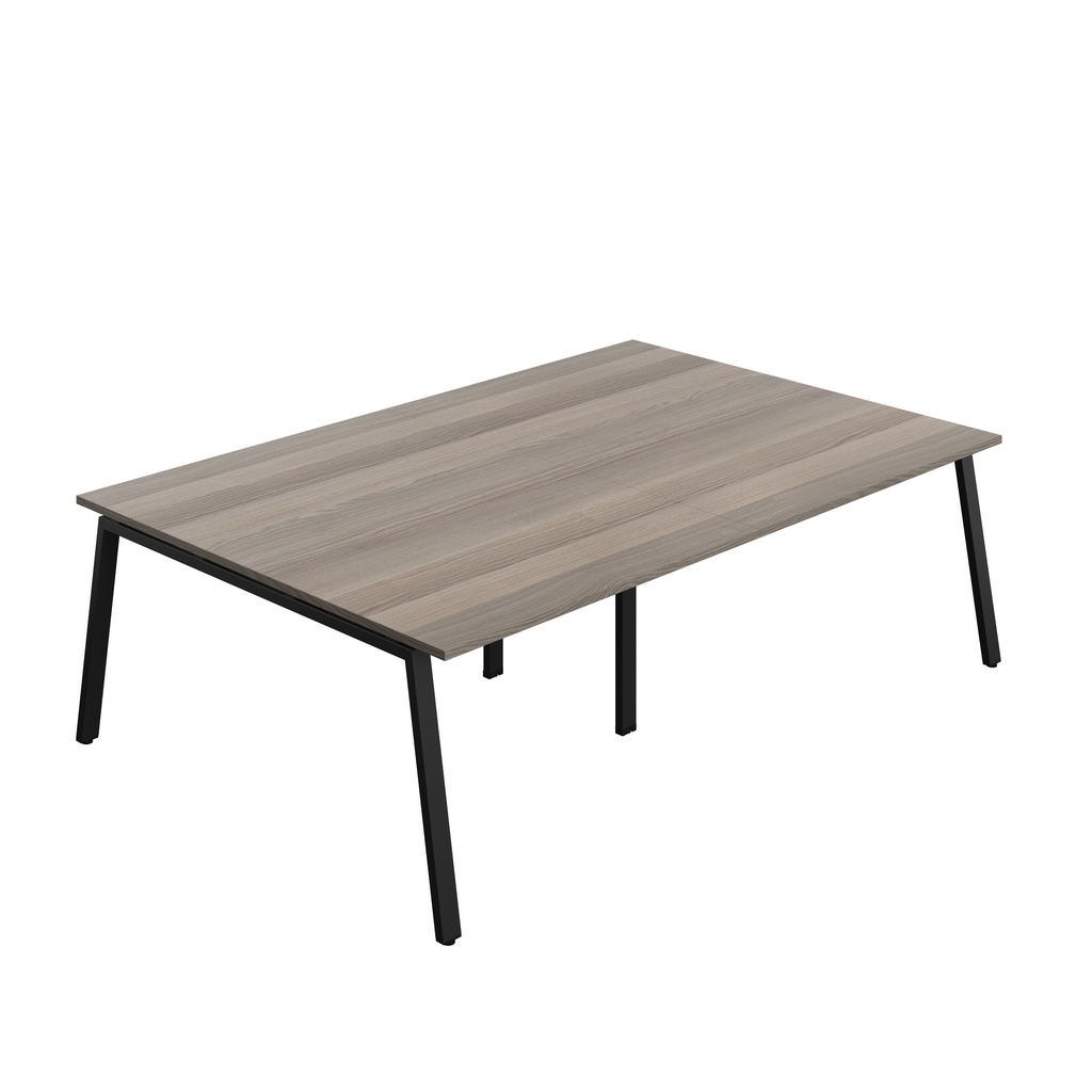 Synergy|Meeting Table|A-Frame|2400X1600|Grey Oak-Black