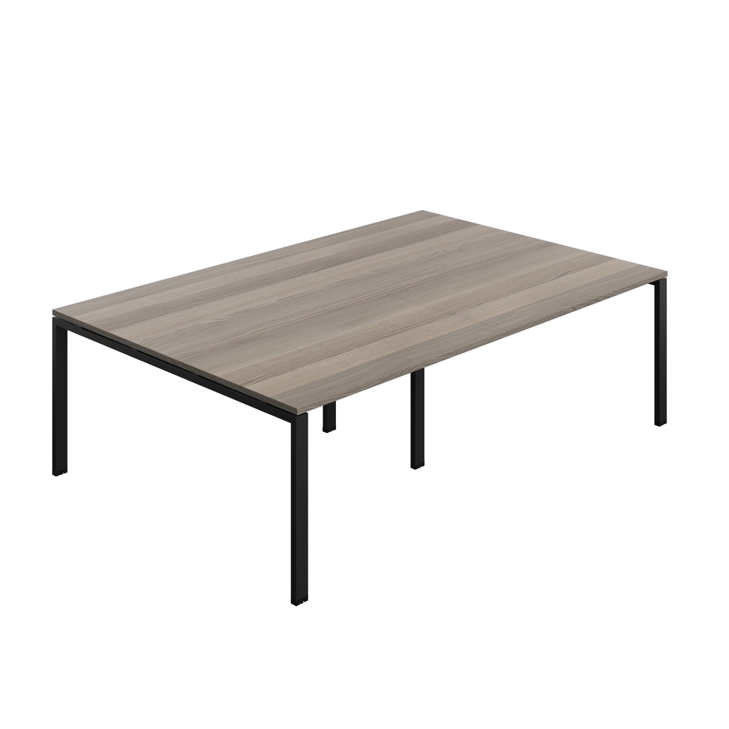 Synergy|Meeting Table|Goal Post|2400X1600|Grey Oak-Black