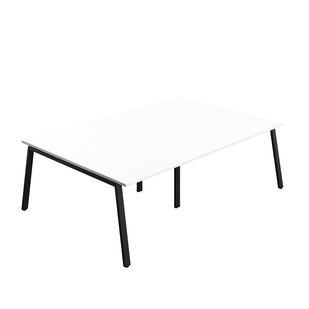 Synergy|Meeting Table|A-Frame|2400X1600|White-Black