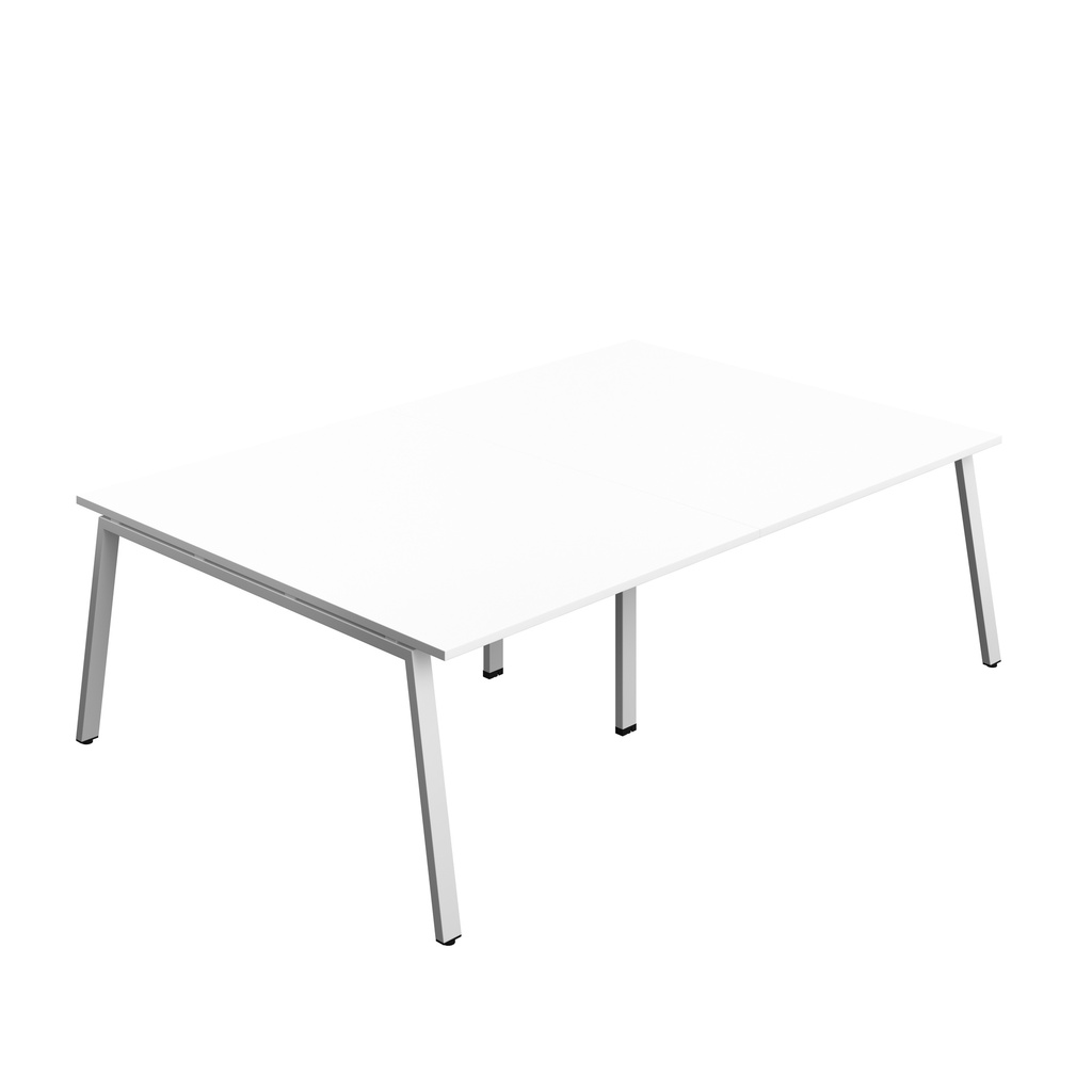 Synergy|Meeting Table|A-Frame|2400X1600|White-Silver