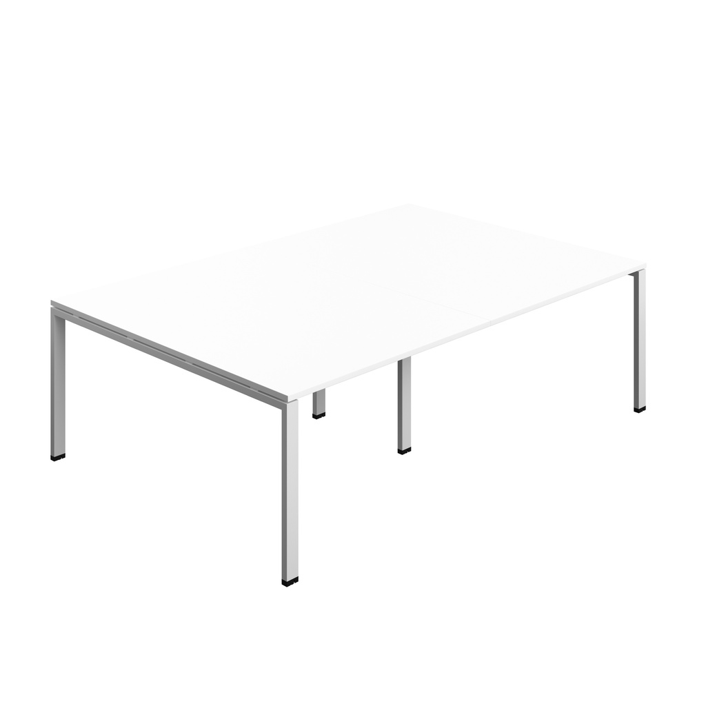 Synergy|Meeting Table|Goal Post|2400X1600|White-Silver
