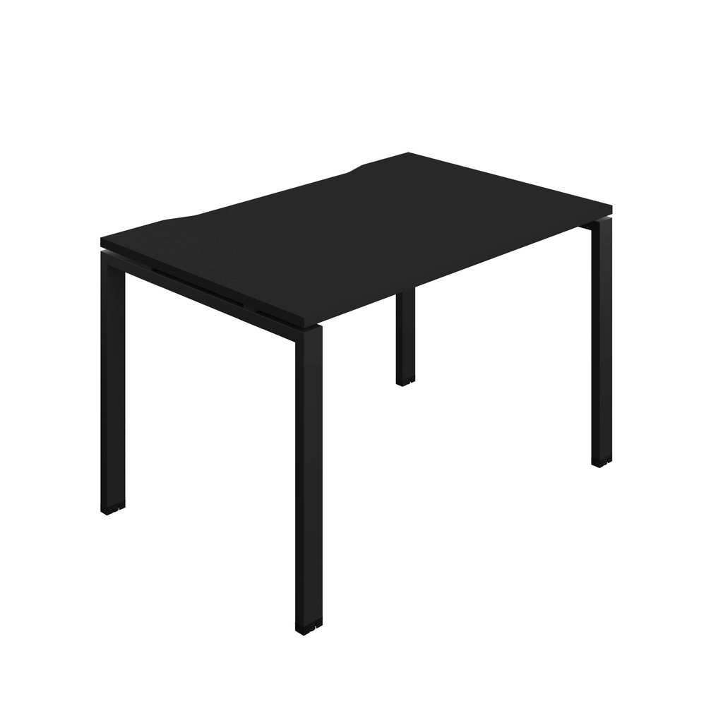 Synergy Bench With Cut Out: 1 Person (Fsc) | Goal Post Leg | 1200 X 800 | Black/Black