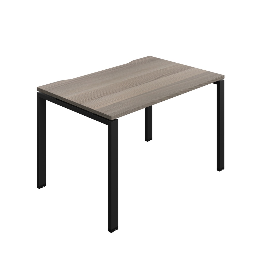 Synergy|1P Bench Desk|Cut Out|Goal Post|1200X800|Grey Oak-Black