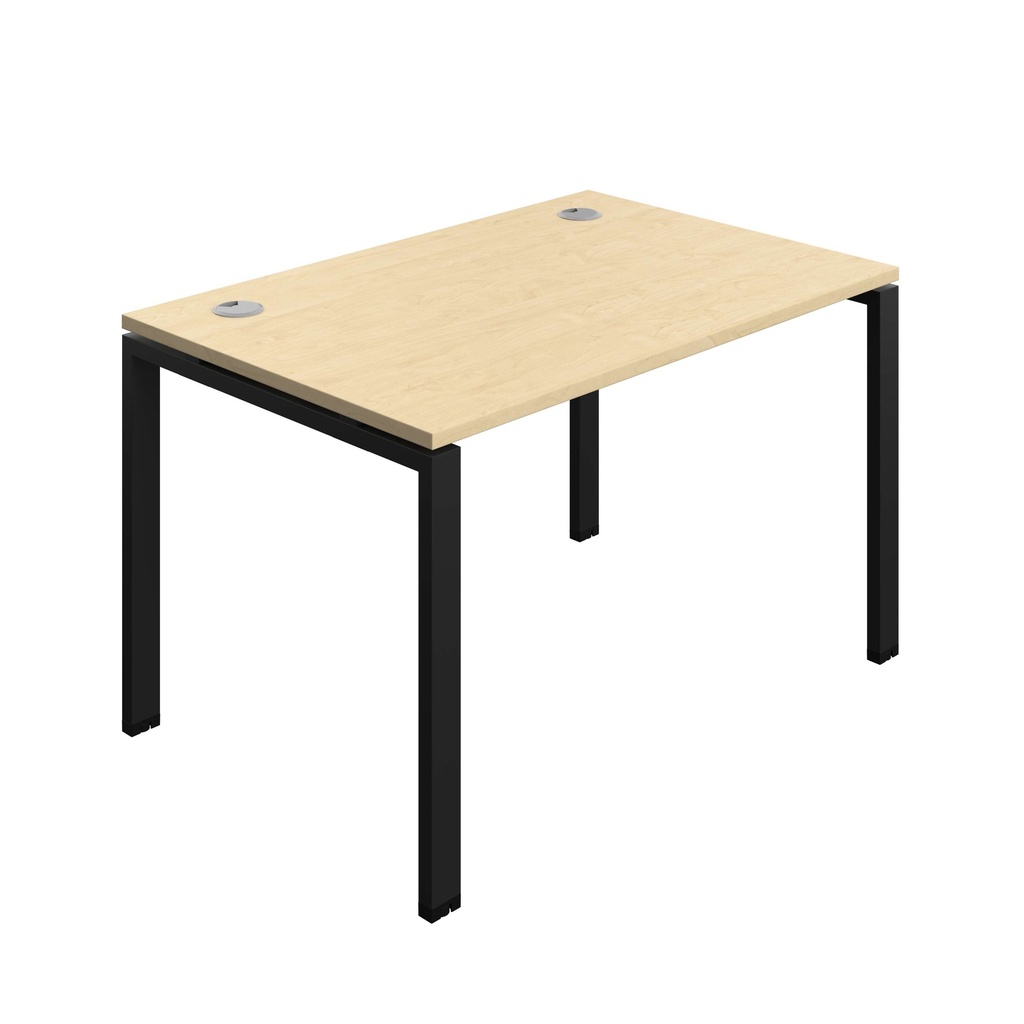 Synergy Bench With Cable Ports: 1 Person (Fsc) | Goal Post Leg | 1200 X 800 | Maple/Black