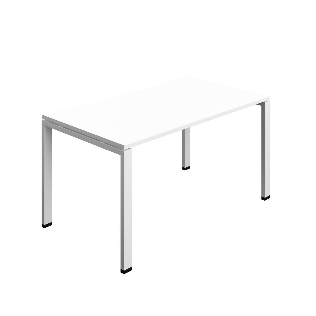 Synergy|1P Bench Desk|Cut Out|Goal Post|1400X800|White-White