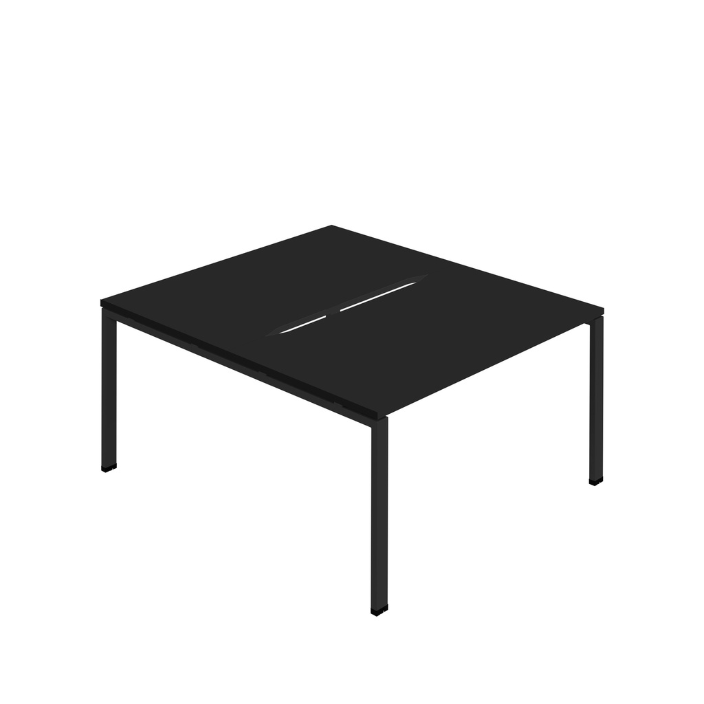 Synergy|2P Bench Desk|Cut Out|Goal Post|1600X800|Black-Black