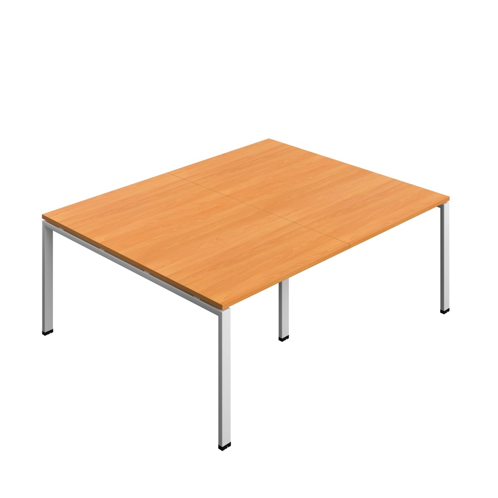 Synergy Meeting Table | Goal Post Leg | 2000 X 1600 | Unlimited/Silver