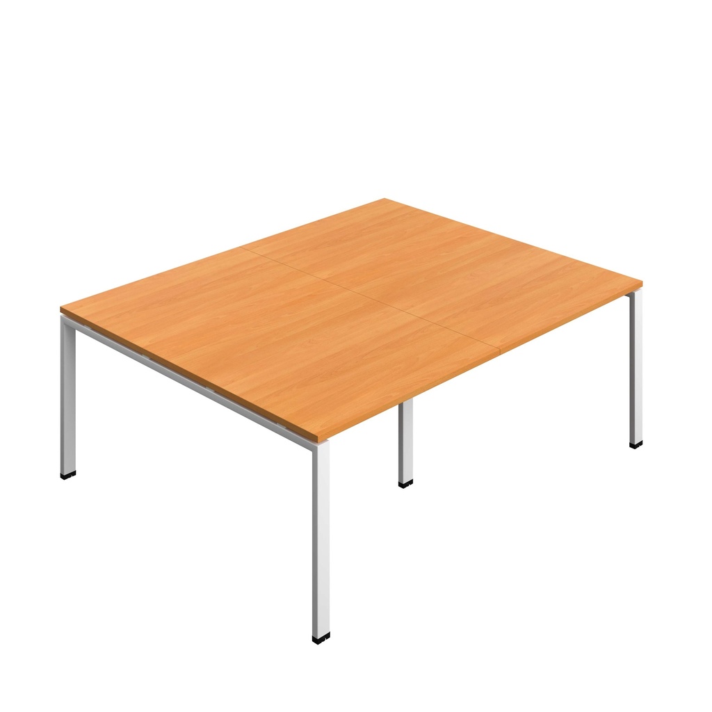 Synergy Meeting Table | Goal Post Leg | 2000 X 1600 | Unlimited/White