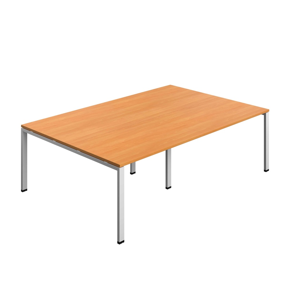 Synergy Meeting Table | Goal Post Leg | 2400 X 1600 | Unlimited/Silver