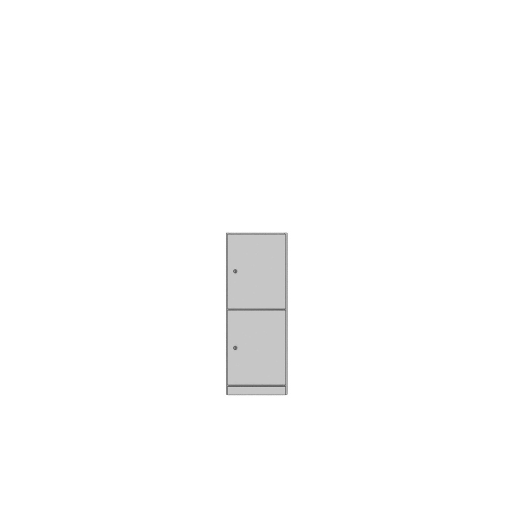 Two Door Single Wooden Locker 1075Mm High
