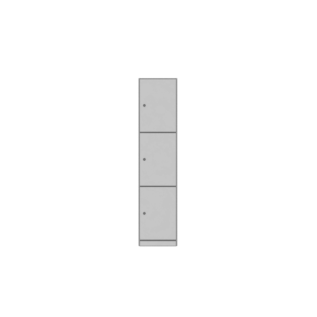 Three Door Single Wooden Locker 1800Mm High