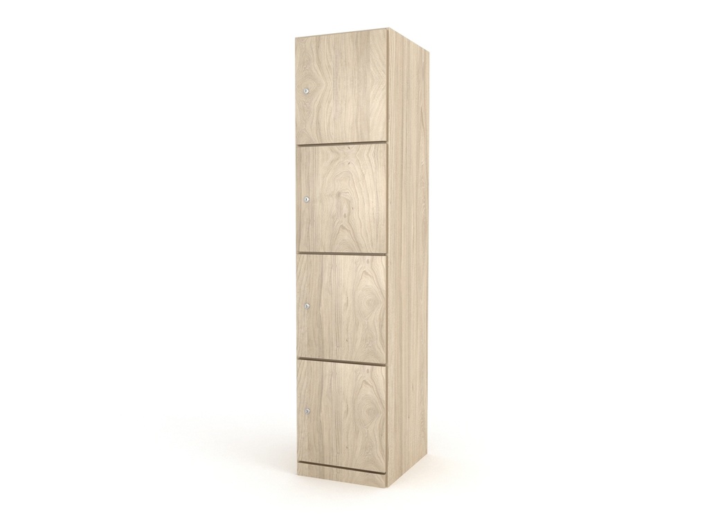 Four Door Single Wooden Locker 1800Mm High