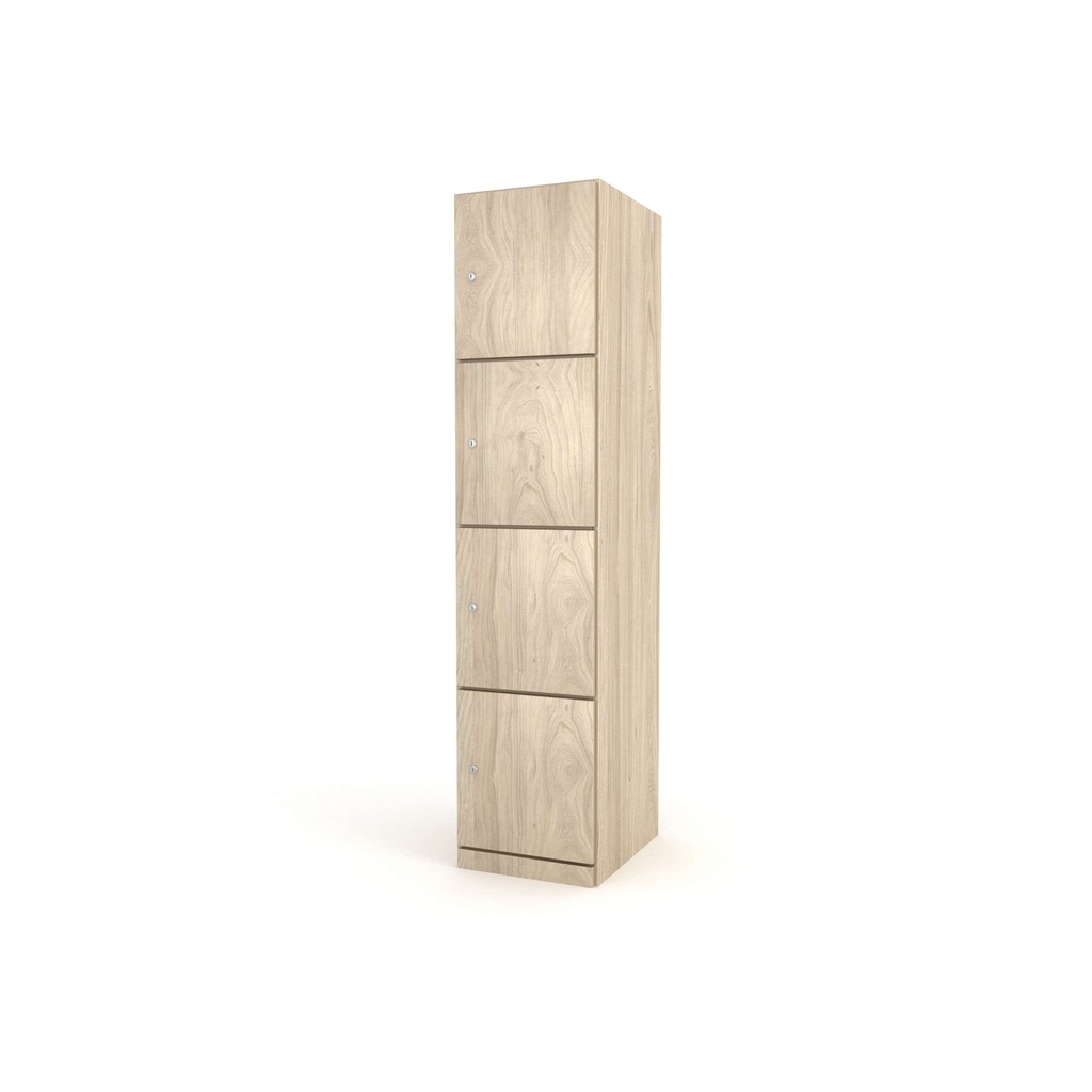 Four Door Single Wooden Locker 1800Mm High