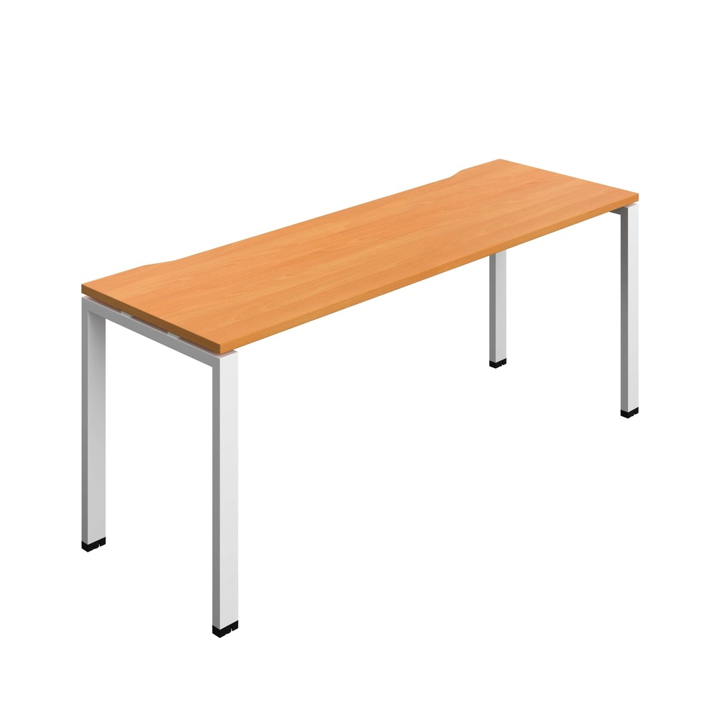 Synergy Bench With Cut Out: 1 Person (Fsc) | Goal Post Leg | 1800 X 600 | Unlimited/White