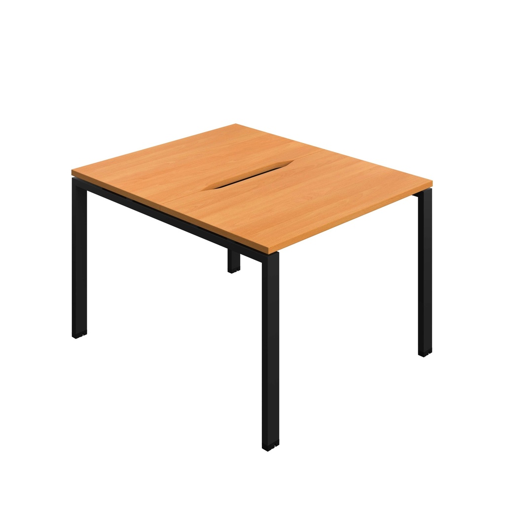 Synergy Bench With Cut Out: 2 Person (Fsc) | Goal Post Leg | 1000 X 600 | Unlimited/Black