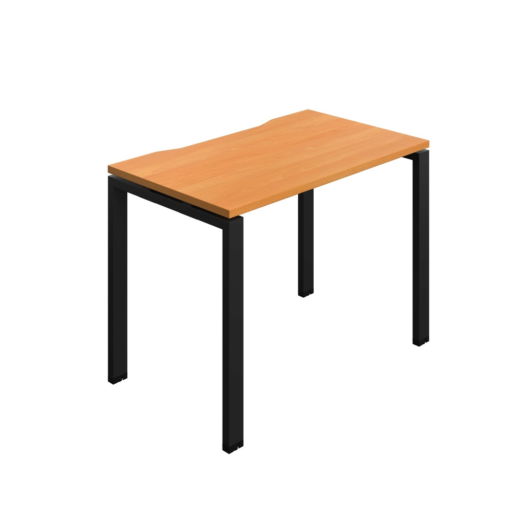 Synergy Bench With Cut Out: 1 Person (Fsc) | Goal Post Leg | 1000 X 700 | Unlimited/Black