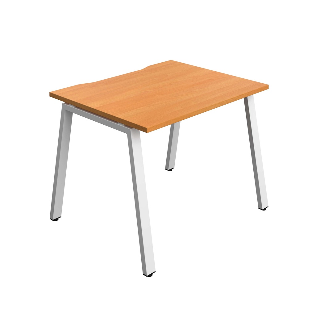 Synergy Bench With Cut Out: 1 Person (Fsc) | A-Frame Leg | 1000 X 800 | Unlimited/White