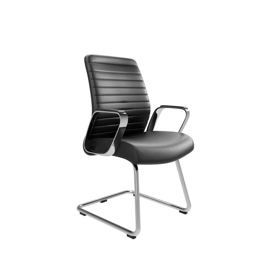 Dawn Visitor Leather Executive Chair I Black Pu