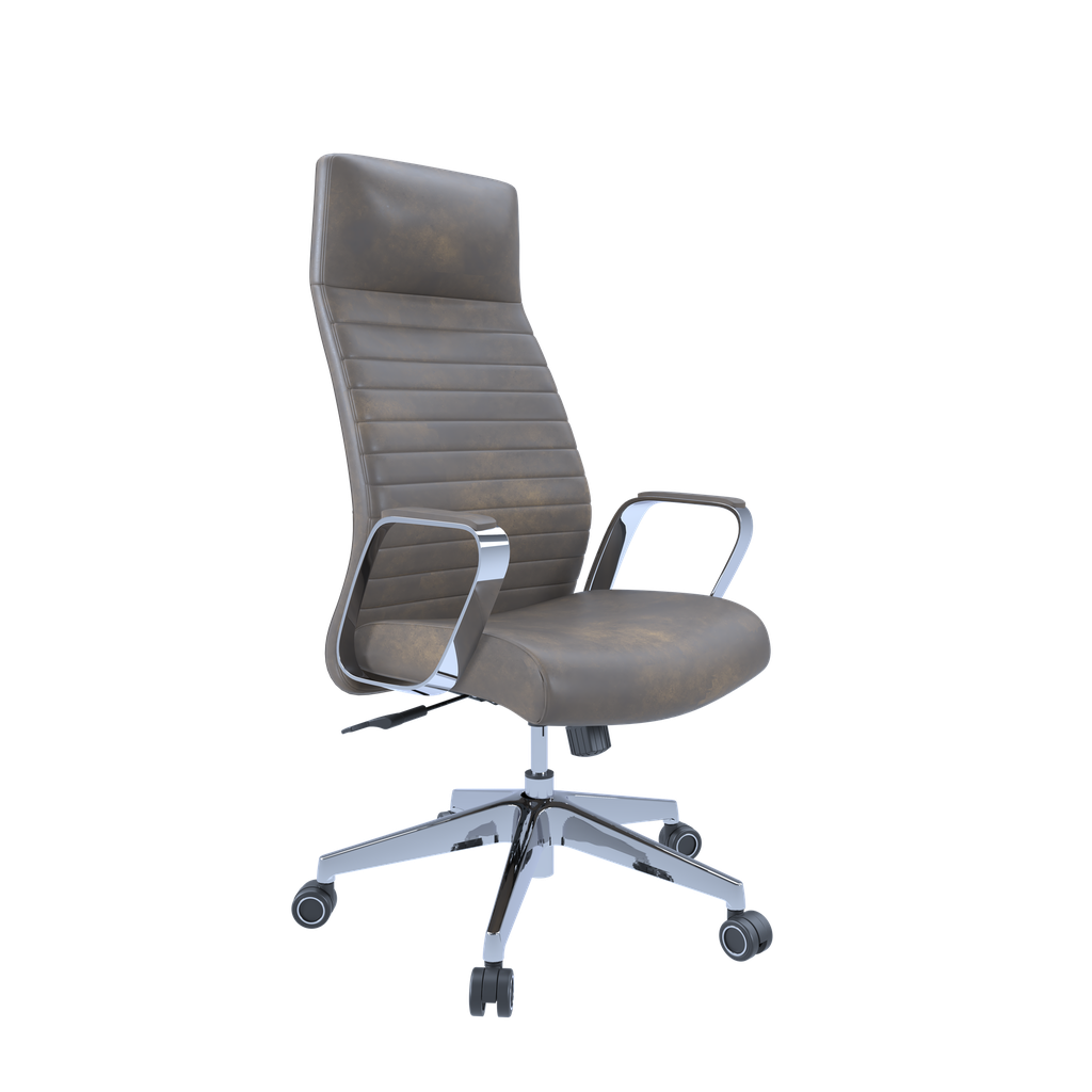 Dawn High Back Leather Executive Chair I Brown Pu