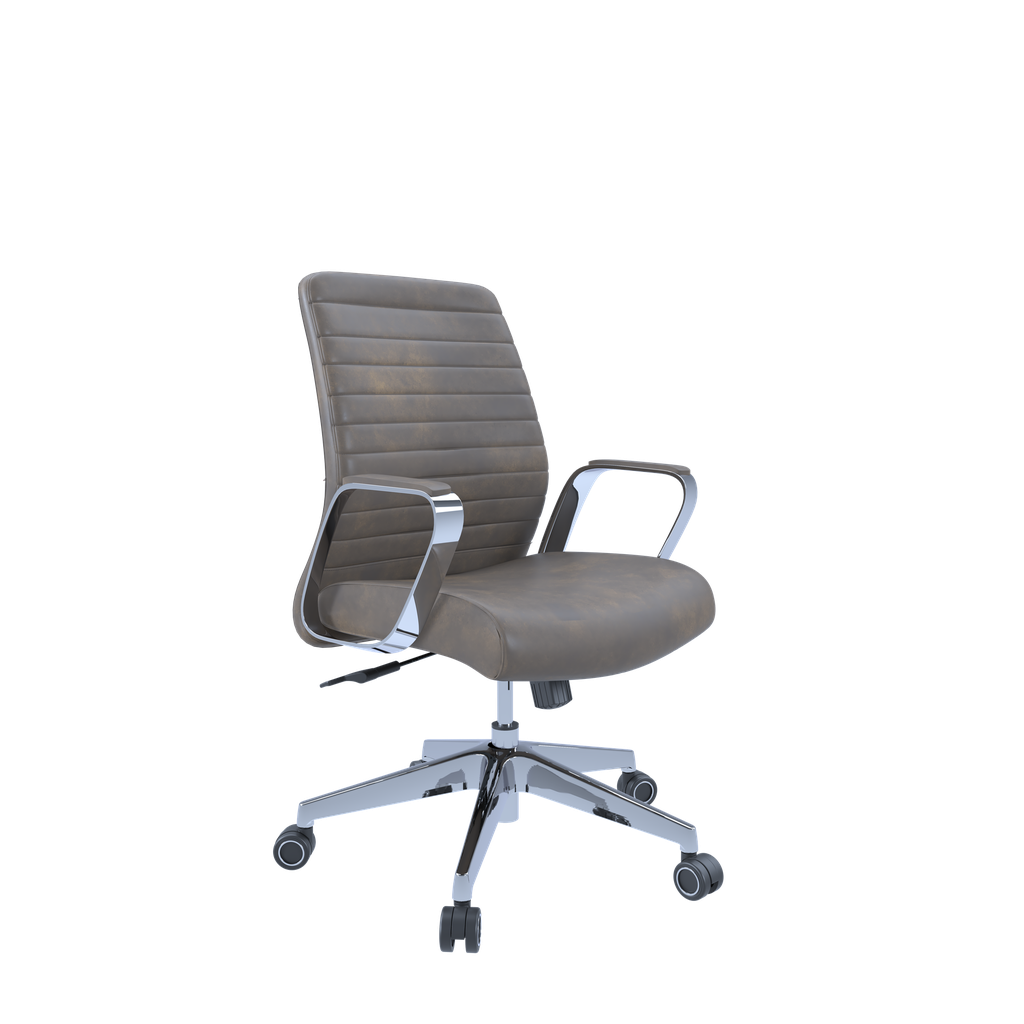 Dawn Mid Back Leather Executive Chair I Brown Pu