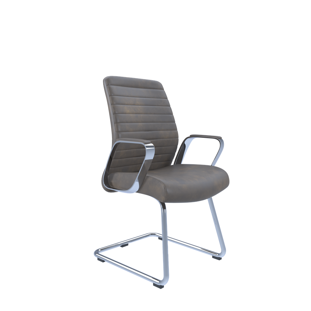 Dawn Visitor Leather Executive Chair I Brown Pu