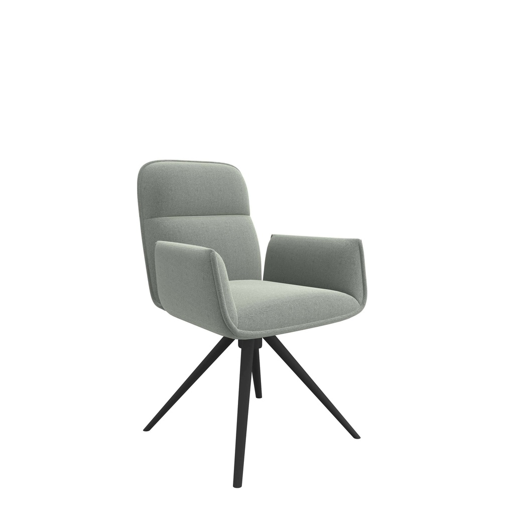 Faze Armchair I Black 4 Star Base I Grey Fabric