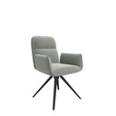 Faze Armchair I Black 4 Star Base I Grey Fabric