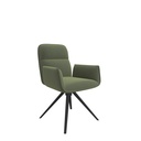 Faze Armchair I Black 4 Star Base I Green Fabric