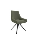Guise Side Chair I Black 4 Star Base I Green Fabric