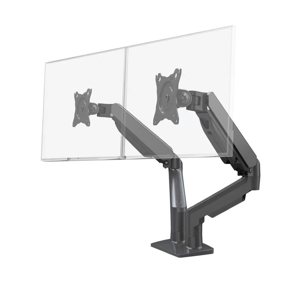 Merge Twin Gas Spring Monitor Arm | Black